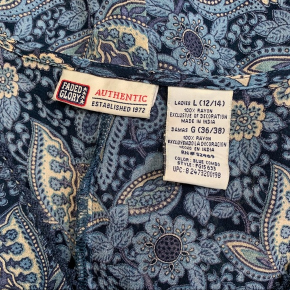 Faded Glory Boho Hippie Sheer Tunic L - Picture 7 of 8